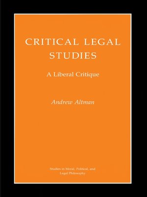 cover image of Critical Legal Studies